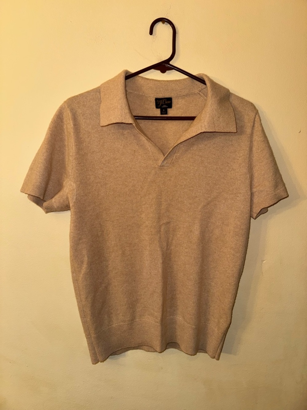 J Crew Men’s Johnny Collar Cashmere Polo, Small